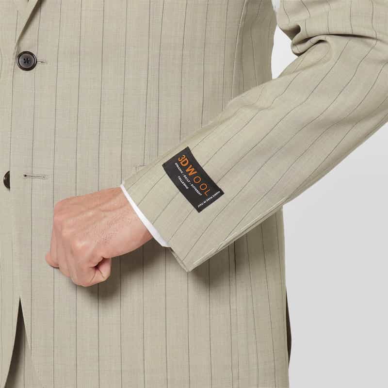 BARNEYS NEW YORK ストライプ柄スーツ"MADISON" BEIGE