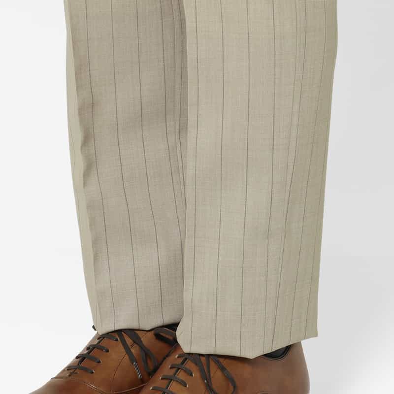 BARNEYS NEW YORK ストライプ柄スーツ"MADISON" BEIGE