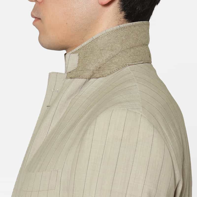 BARNEYS NEW YORK ストライプ柄スーツ"MADISON" BEIGE