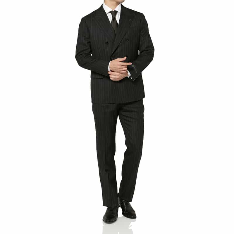 チョークストライプ柄ダブルブレストスーツ"MADISON"