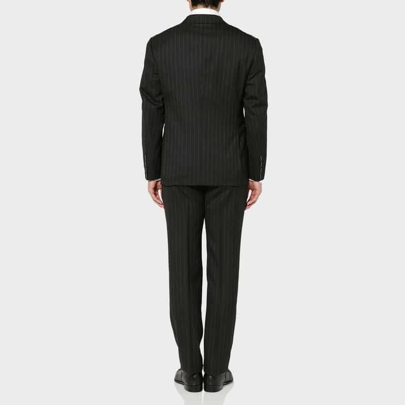 BARNEYS NEW YORK チョークストライプ柄ダブルブレストスーツ"MADISON" BLACK