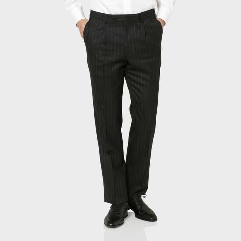 BARNEYS NEW YORK チョークストライプ柄ダブルブレストスーツ"MADISON" BLACK