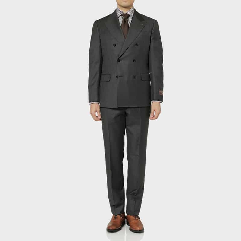 BARNEYS NEW YORK ダブルブレストスーツ"BROOKLYN" LIGHT GRAY