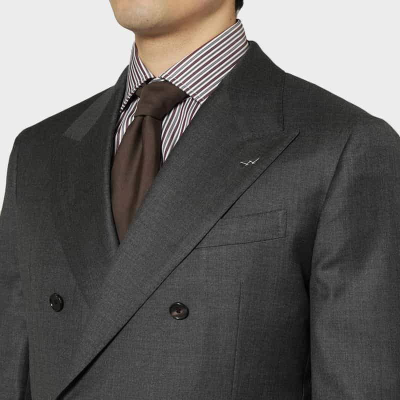 BARNEYS NEW YORK ダブルブレストスーツ"BROOKLYN" LIGHT GRAY