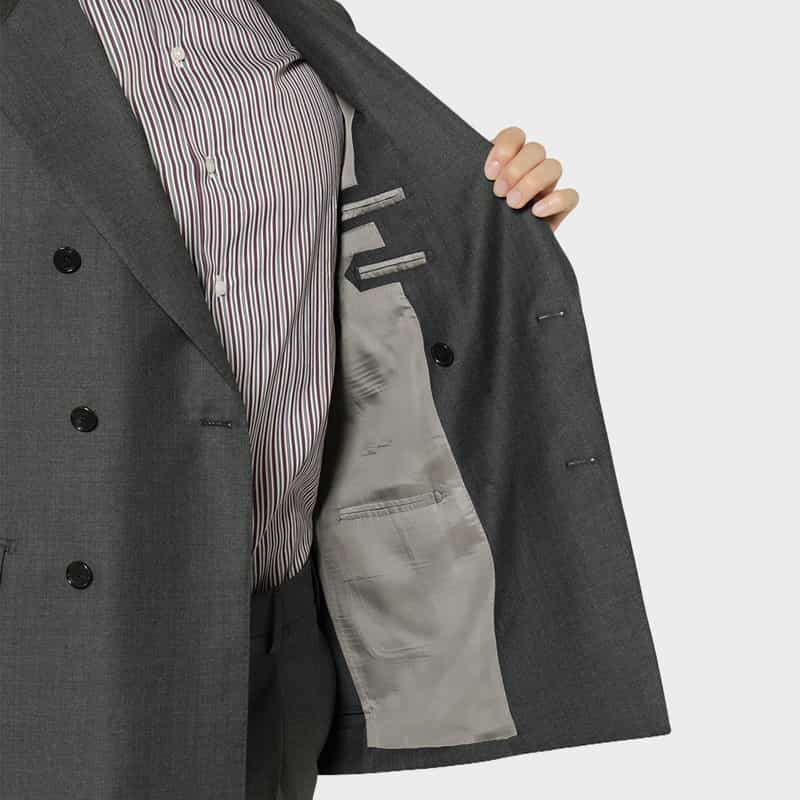 BARNEYS NEW YORK ダブルブレストスーツ"BROOKLYN" LIGHT GRAY