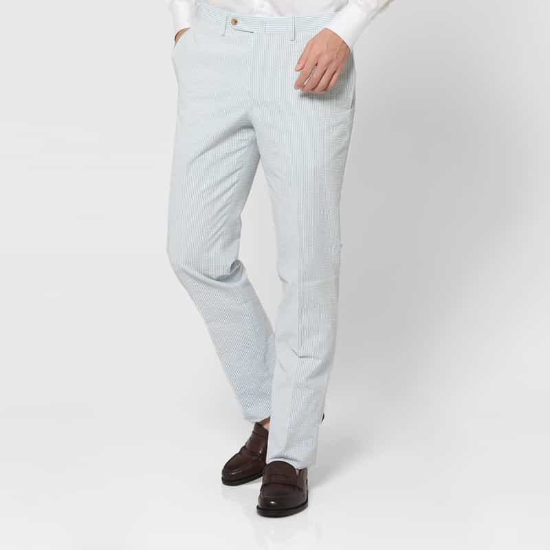 BARNEYS NEW YORK シアサッカー素材スーツ"MADISON" LIGHT BLUE