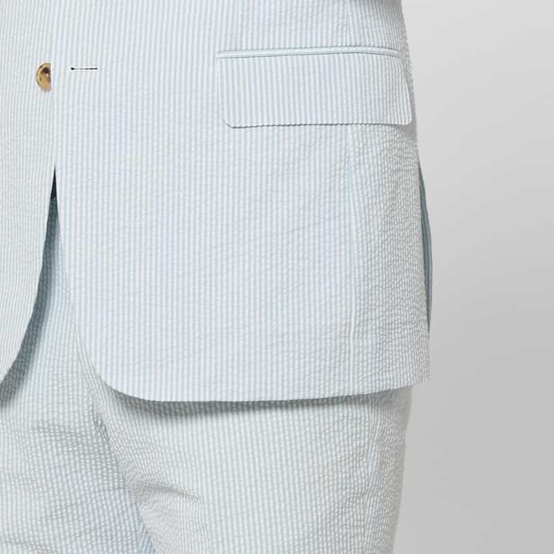 BARNEYS NEW YORK シアサッカー素材スーツ"MADISON" LIGHT BLUE