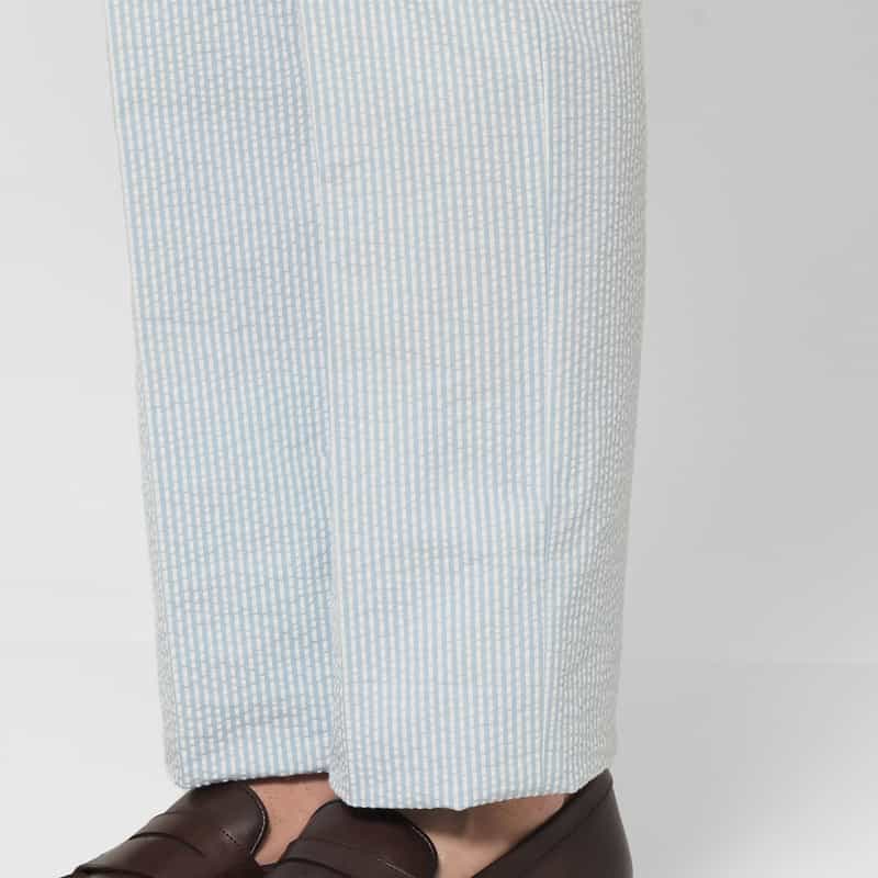 BARNEYS NEW YORK シアサッカー素材スーツ"MADISON" LIGHT BLUE