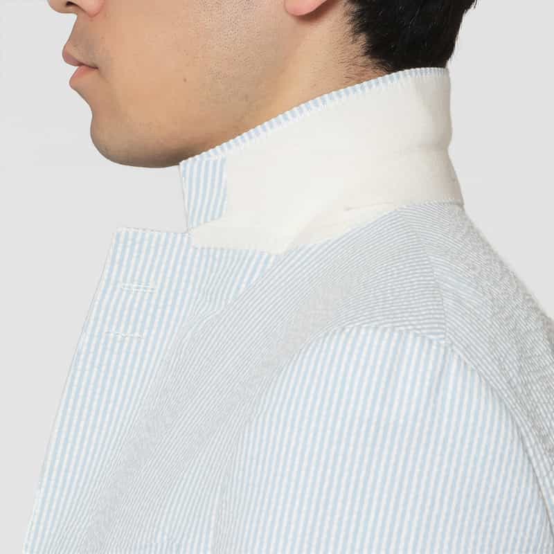 BARNEYS NEW YORK シアサッカー素材スーツ"MADISON" LIGHT BLUE