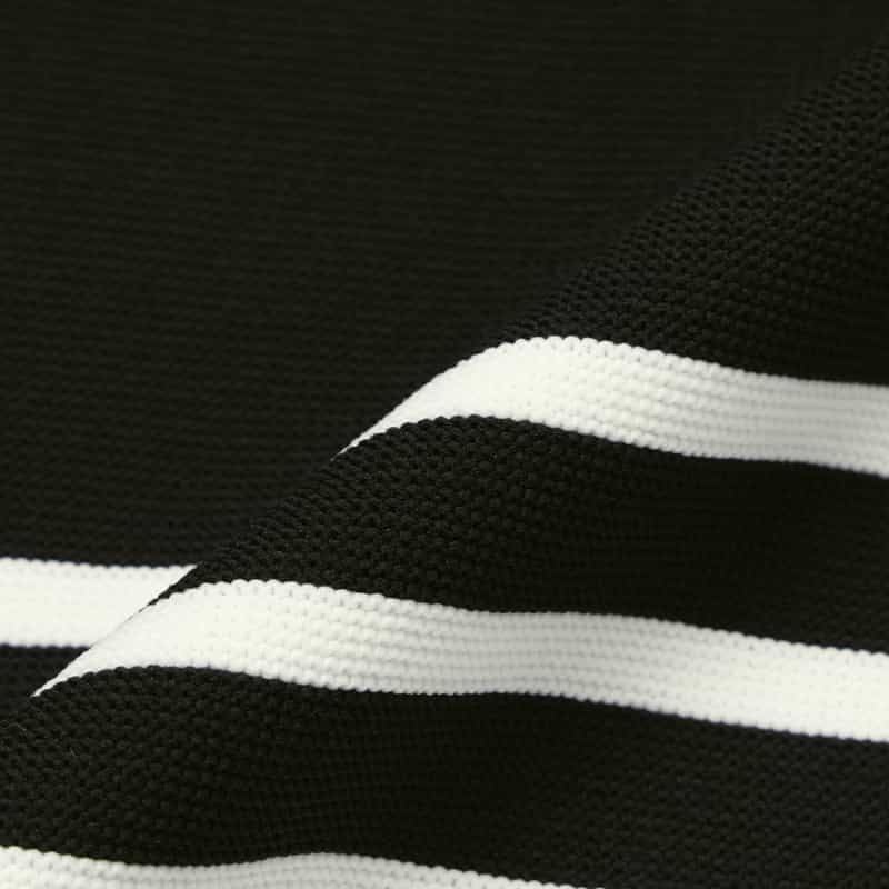 BARNEYS NEW YORK ウォッシャブル ラッフルスリーブニットドレス BLACK