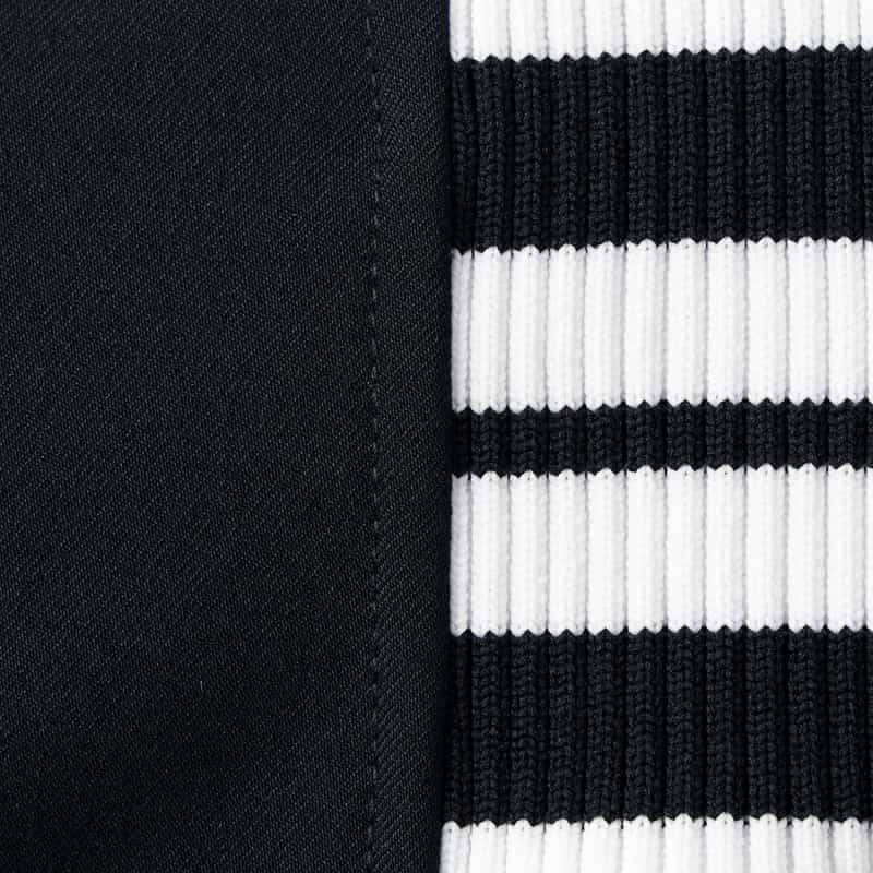 BARNEYS NEW YORK ウォッシャブル サイドボーダーフレアスカート NAVY