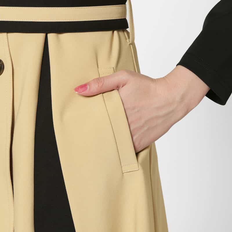 BARNEYS NEW YORK アシンメトリーデザイン ジレコート BEIGE