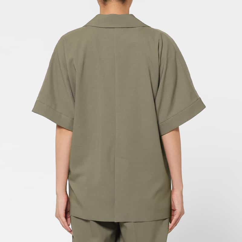 BARNEYS NEW YORK セットアップ ウォッシャブル ハーフスリーブジャケット BROWN