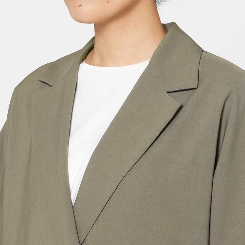 BARNEYS NEW YORK セットアップ ウォッシャブル ハーフスリーブジャケット BROWN