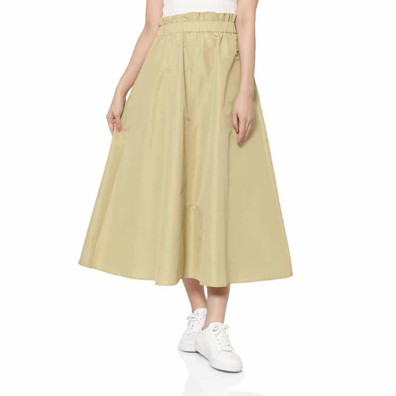 ウォッシャブル シャンブレータフタスカート