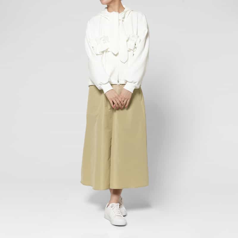 BARNEYS NEW YORK ウォッシャブル シャンブレータフタスカート BEIGE