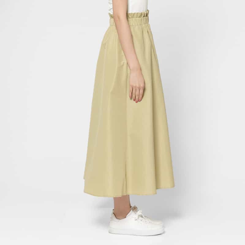 BARNEYS NEW YORK ウォッシャブル シャンブレータフタスカート BEIGE