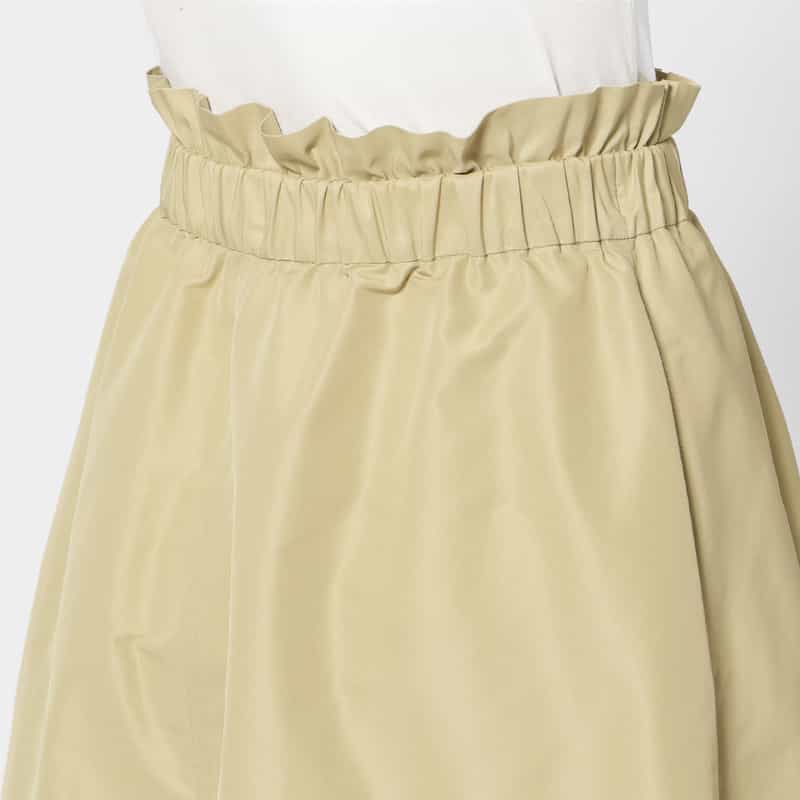 BARNEYS NEW YORK ウォッシャブル シャンブレータフタスカート BEIGE