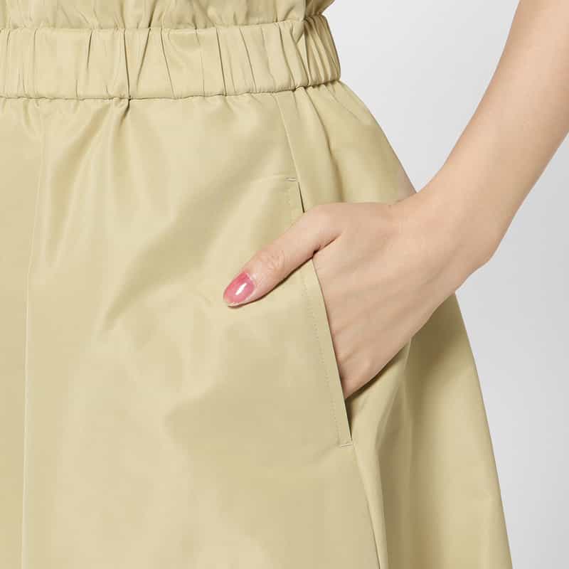 BARNEYS NEW YORK ウォッシャブル シャンブレータフタスカート BEIGE