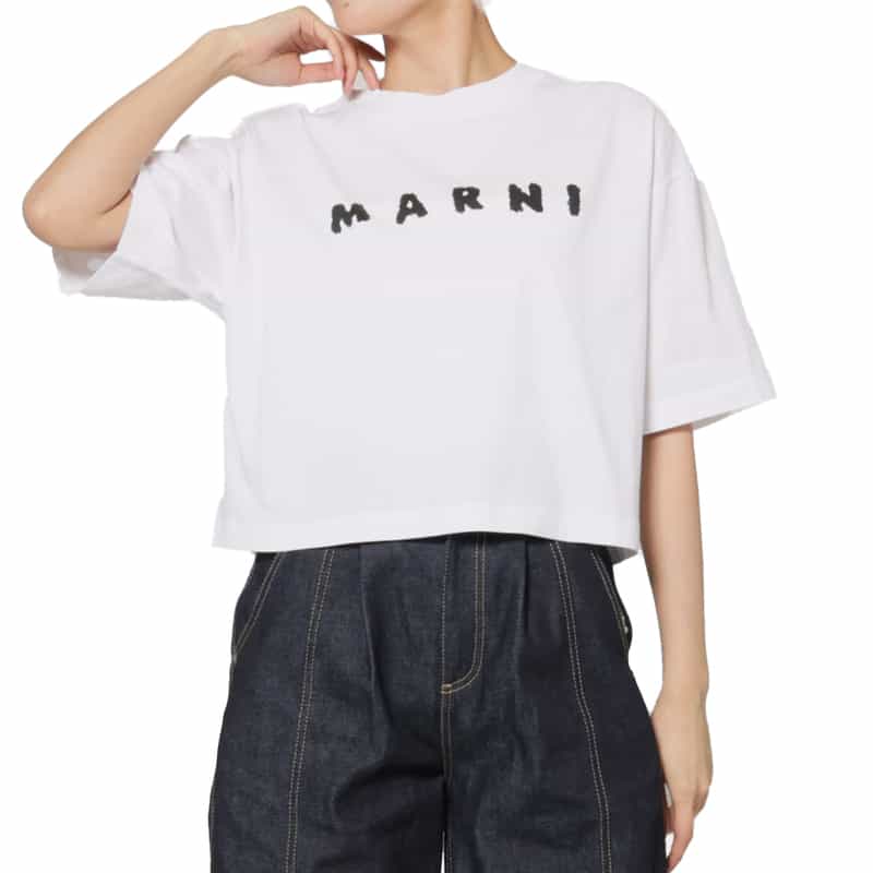 MARNI MARNI＜マルニ＞ ロゴ入りTシャツ WHITE
