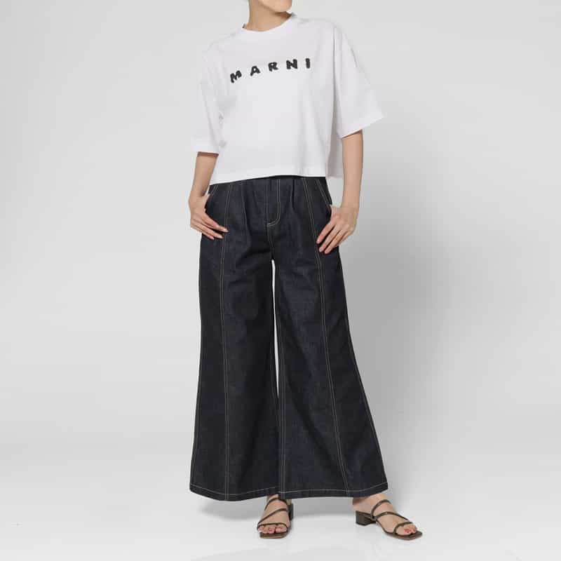 MARNI MARNI＜マルニ＞ ロゴ入りTシャツ WHITE