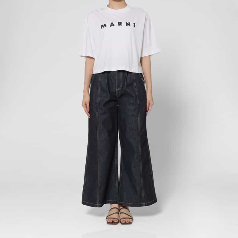 MARNI MARNI＜マルニ＞ ロゴ入りTシャツ WHITE