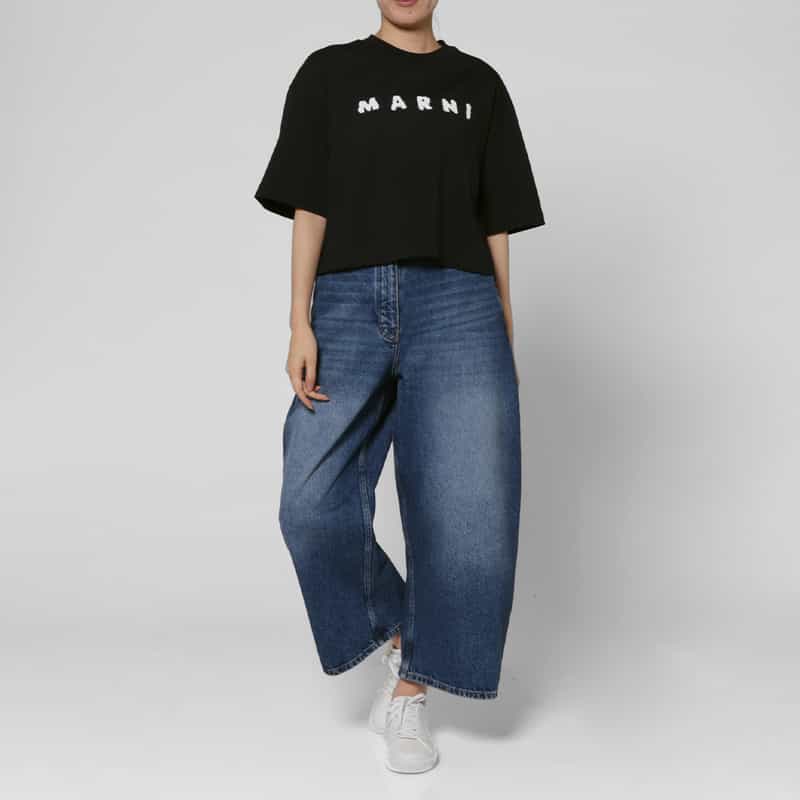 MARNI MARNI＜マルニ＞ ロゴ入りTシャツ BLACK