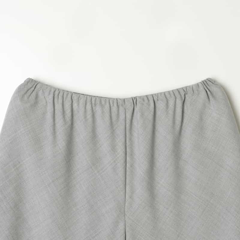 BARNEYS NEW YORK ウォッシャブル ワイドパンツ LIGHT GRAY