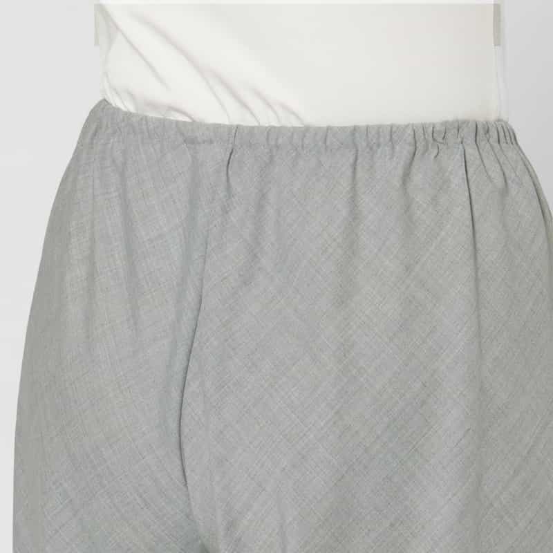 BARNEYS NEW YORK ウォッシャブル ワイドパンツ LIGHT GRAY