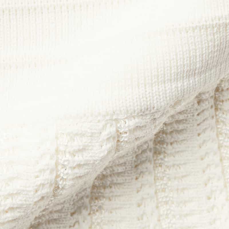 BARNEYS NEW YORK ウォッシャブル クロシェット編みニットドレス WHITE