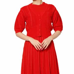 ウォッシャブル クロシェット編みニットボレロカーディガン