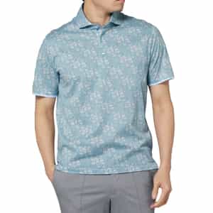 小花柄ポロシャツ