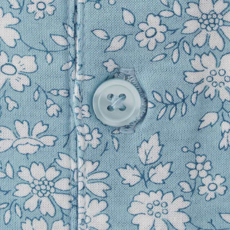 BARNEYS NEW YORK 小花柄ポロシャツ BLUE