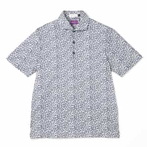 小花柄ポロシャツ