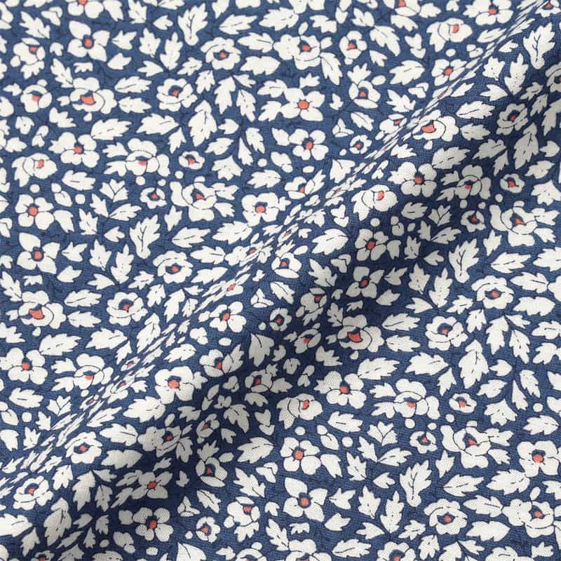 BARNEYS NEW YORK 小花柄ポロシャツ NAVY