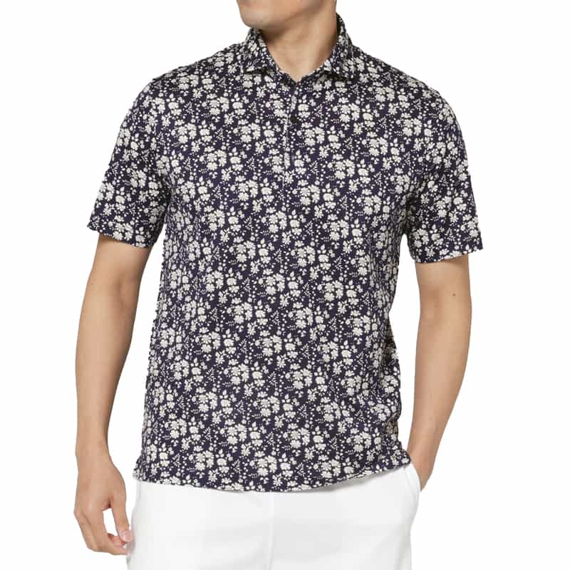 BARNEYS NEW YORK 小花柄ポロシャツ PURPLE