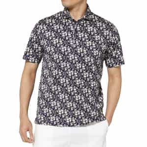 小花柄ポロシャツ