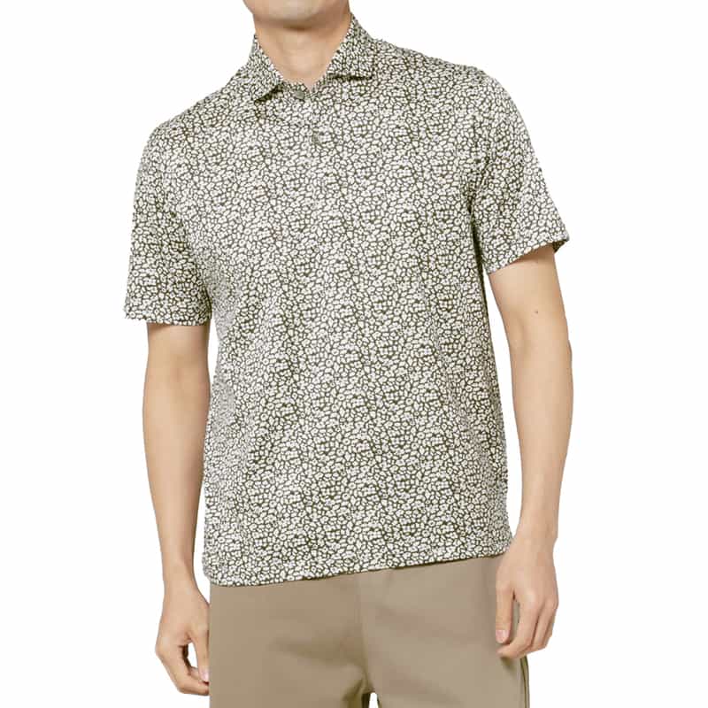 BARNEYS NEW YORK 小花柄ポロシャツ DARK GRAY