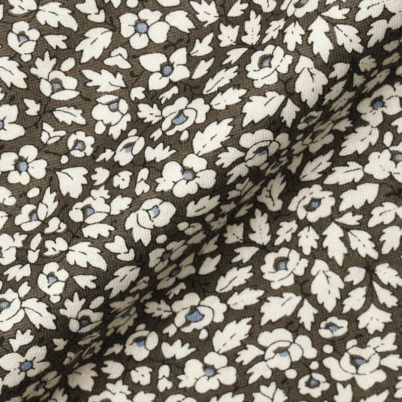 BARNEYS NEW YORK 小花柄ポロシャツ DARK GRAY