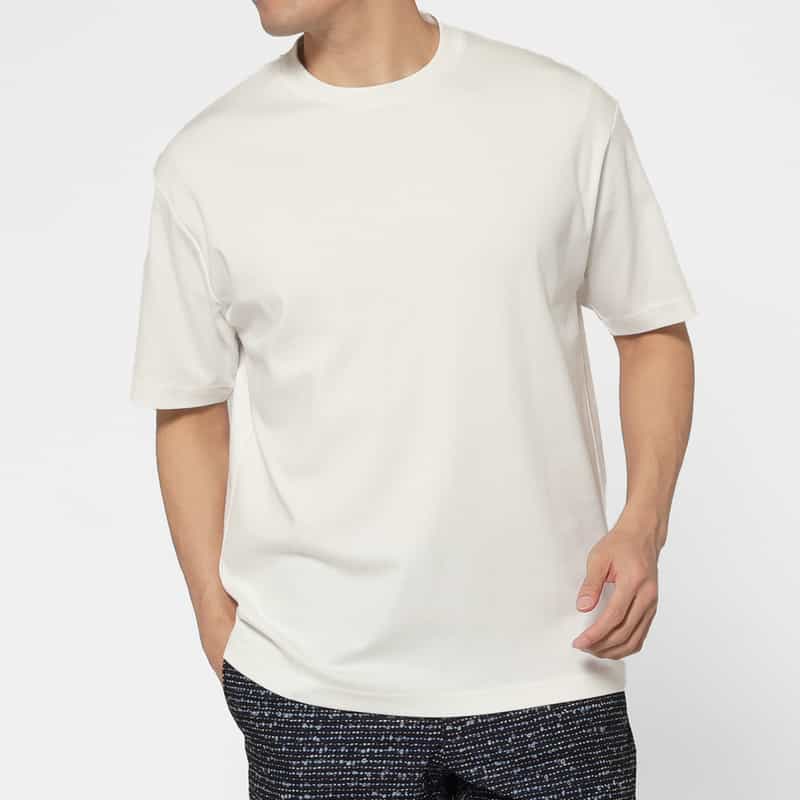 BARNEYS NEW YORK スロープネックTシャツ（白黒2枚組） NONE