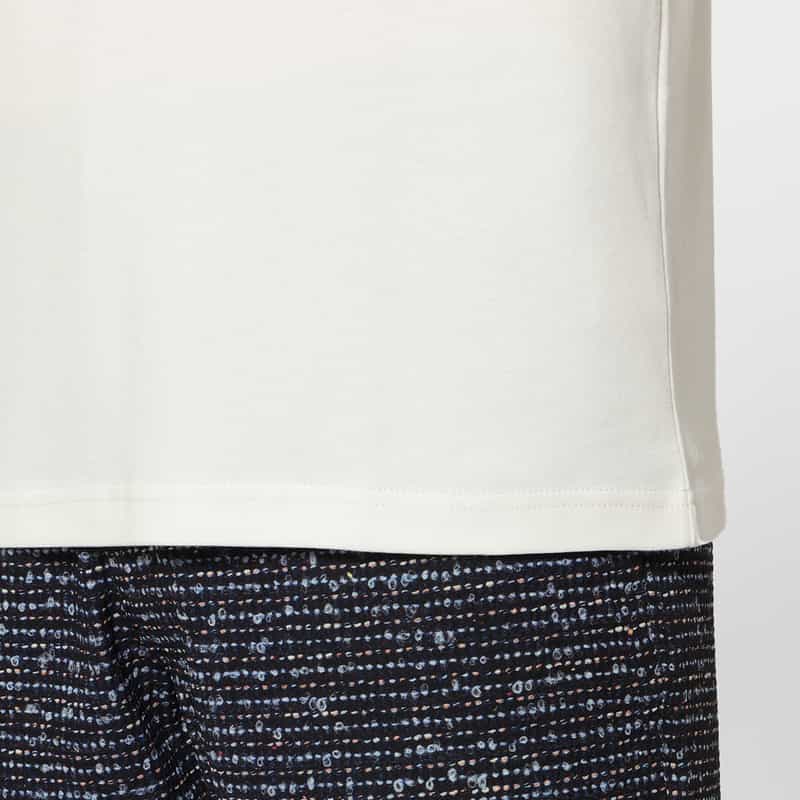 BARNEYS NEW YORK スロープネックTシャツ（白黒2枚組） NONE