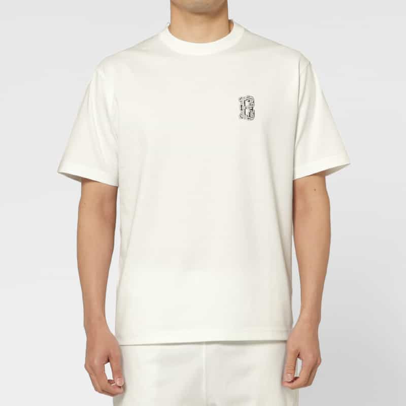 BARNEYS NEW YORK セットアップ ワンポイントロゴ入りTシャツ WHITE