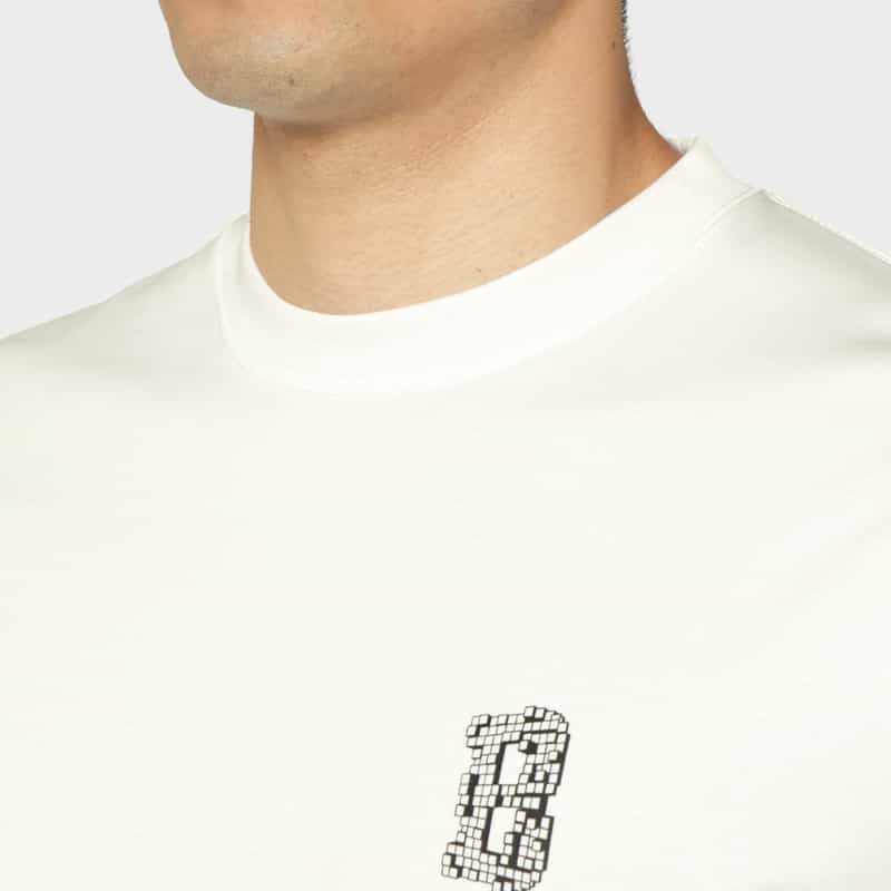 BARNEYS NEW YORK セットアップ ワンポイントロゴ入りTシャツ WHITE