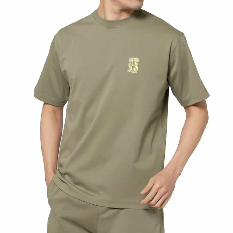 BARNEYS NEW YORK セットアップ ワンポイントロゴ入りTシャツ KHAKI