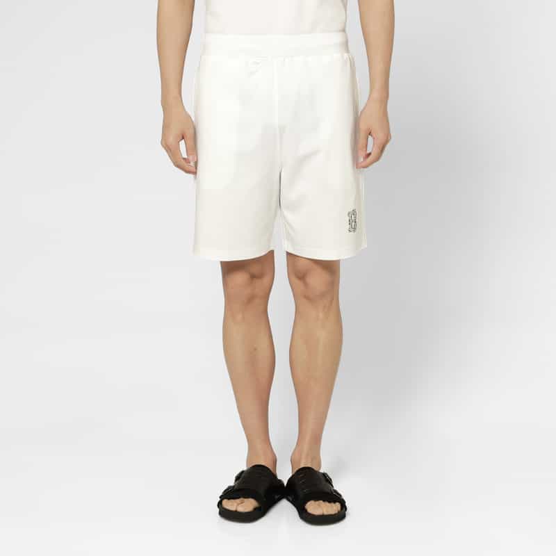 BARNEYS NEW YORK セットアップ ワンポイントロゴ入りショーツ WHITE