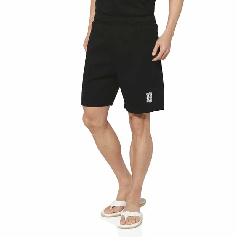 BARNEYS NEW YORK セットアップ ワンポイントロゴ入りショーツ BLACK