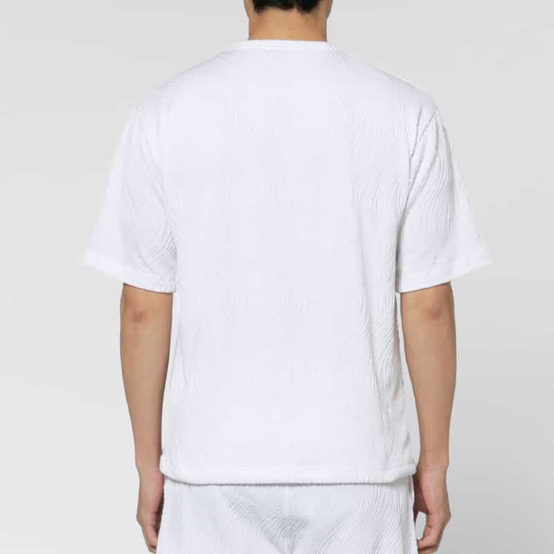 BARNEYS NEW YORK セットアップ ジャガードTシャツ WHITE
