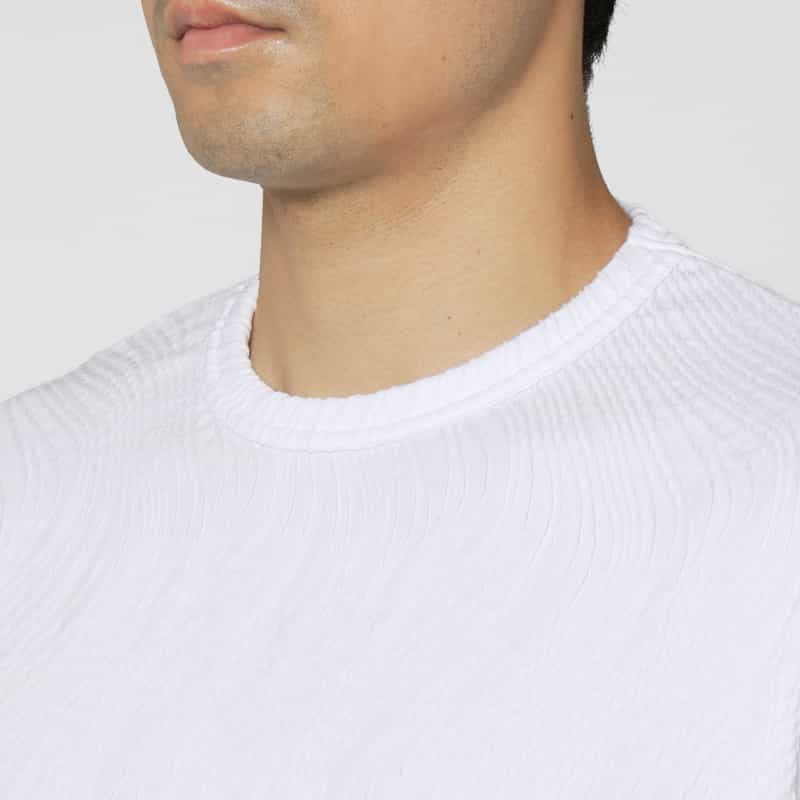 BARNEYS NEW YORK セットアップ ジャガードTシャツ WHITE