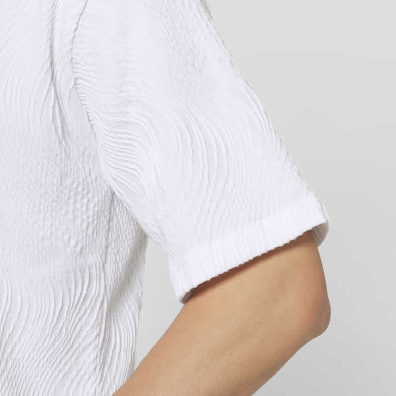 BARNEYS NEW YORK セットアップ ジャガードTシャツ WHITE