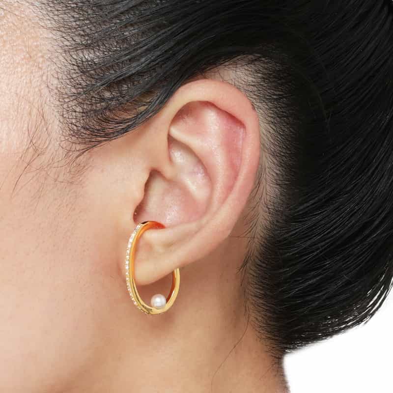 LA SOEUR LA SOEUR＜ラ スール＞ イヤーカフ（トパーズ・パール） GOLD